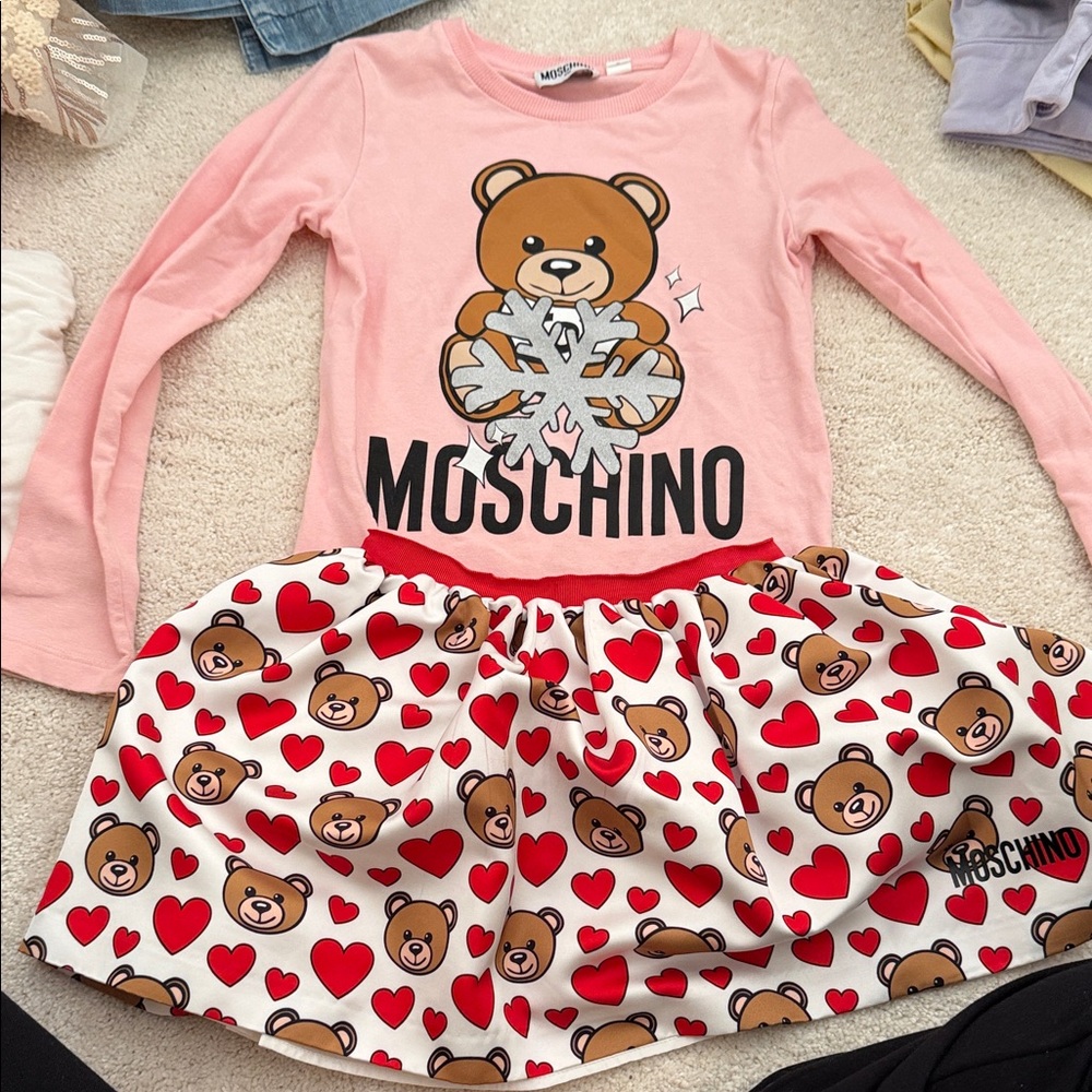 Moschino Pink and Red Bear  Set